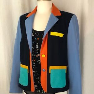 VTG Funky Multicolored Wool Blazer